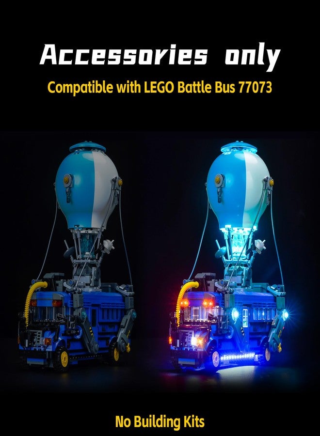 طقم إضاءة BrickBling LED متوافق مع حافلة معركة ليغو فورتنايت، إصدار RC متوافق مع ليغو 77073 (بدون نموذج) - Image 3